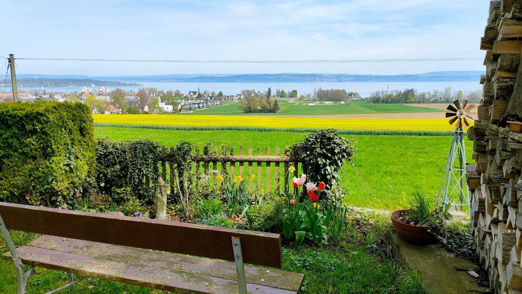 Seesicht Und Charmante Wohnung Bei Hanni Und Ueli Bottighofen Buitenkant foto